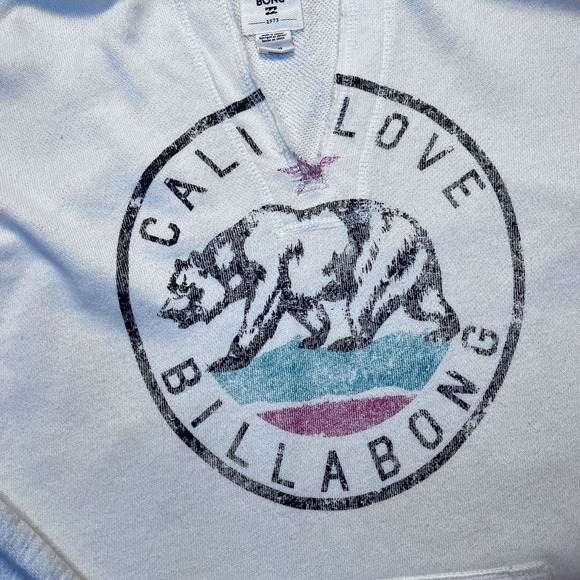 Billabong California Love Pullover Hoodie Vneck Sweatshirt Sweater Size Large - Picture 3 of 14